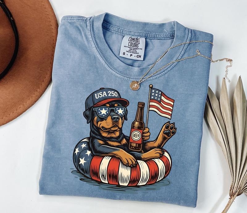 Comfort Colors 50+ Dog Funny 4th of July Shirt