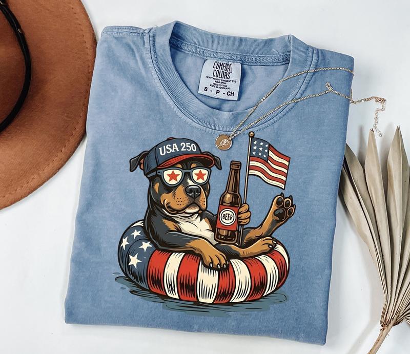 Comfort Colors 50+ Dog Funny 4th of July Shirt