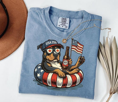 Comfort Colors 50+ Dog Funny 4th of July Shirt