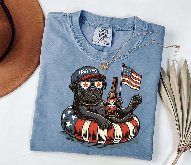 Comfort Colors 50+ Dog Funny 4th of July Shirt