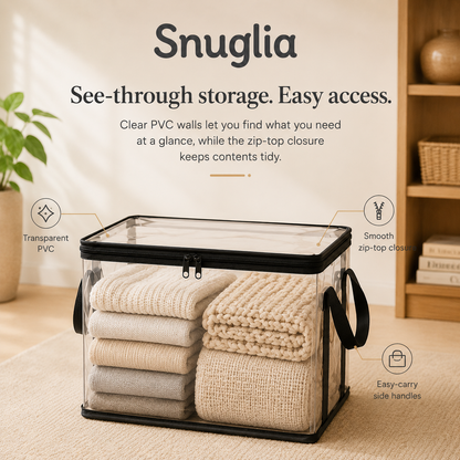 Snuglia™ Clear Storage Box Set With Zipper