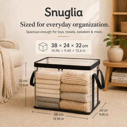 Snuglia™ Clear Storage Box Set With Zipper