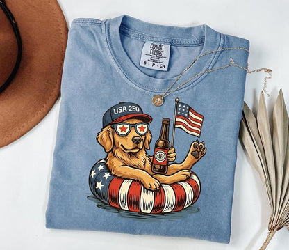 Comfort Colors 50+ Dog Funny 4th of July Shirt
